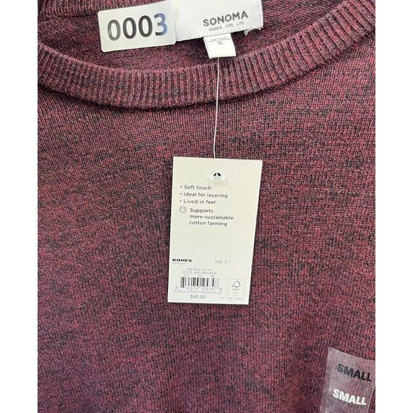 sonoma goods for life men longsleeve Sweater Size S Color Red - Picture 8 of 9